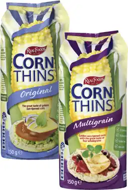 Coles Real Foods Corn Thins-150g offer