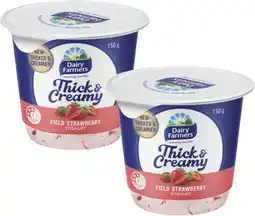 Coles Dairy Farmers Thick & Creamy Yoghurt-150g offer