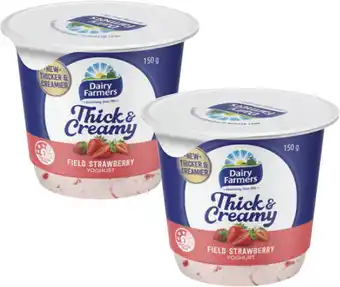 Coles Dairy Farmers Thick & Creamy Yoghurt-150g offer