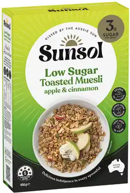 Coles Sunsol Toasted Muesli-500g offer