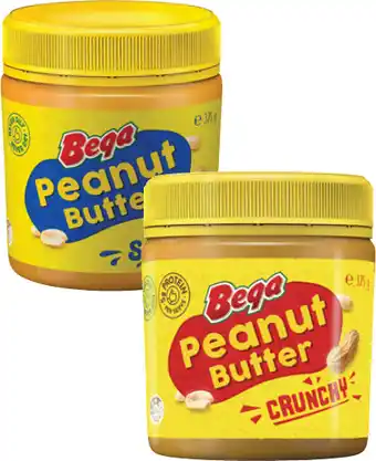 Coles Bega Smooth or Crunchy Peanut Butter 375g offer