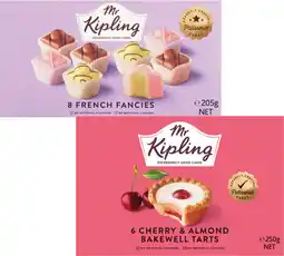 Coles Mr Kipling French Fancies or Bakewell Tarts 205g-250g offer