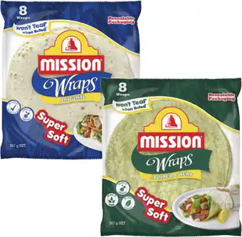 Coles Mission Wraps 567g offer