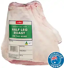 Coles Coles Australian Lamb Whole or Half Leg Roast offer