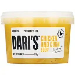 Woolworths Dari’s Soups – Excludes Flavours of the World – From the Fridge offer