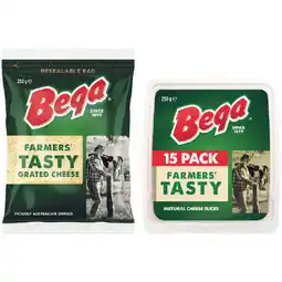 Woolworths Bega Block, Grated or Sliced Cheese 250g offer