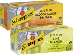Coles Schweppes Mixers or Sparkling Water 10x375mL offer