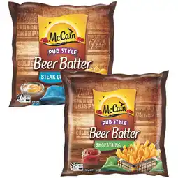 Woolworths McCain Beer Batter Chips or Wedges 750g offer