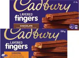 Coles Cadbury Layered Fingers offer
