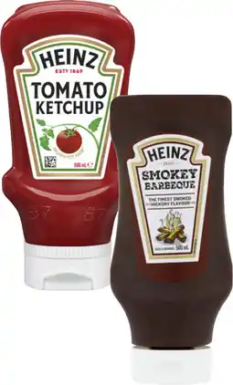 Coles Heinz Ketchup or Barbeque Sauce 500mL offer