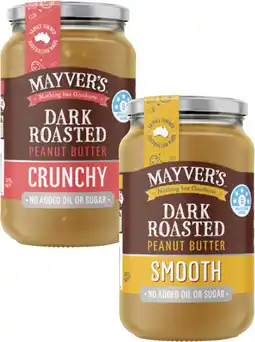 Coles Mayver's Dark Roasted Peanut Butter offer
