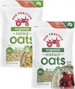 Coles Red Tractor Organic Oats offer