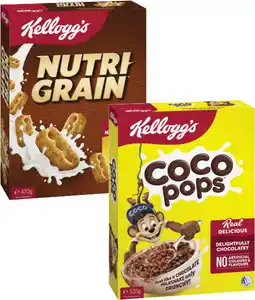 Coles Kellogg's Coco Pops 535g or Nutri Grain 470g offer
