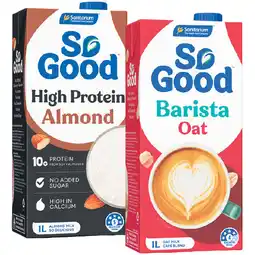 Woolworths So Good Long Life High Protein or Barista Almond or Oat Milk 1 Litre offer