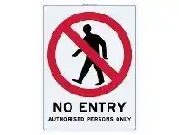 Officeworks Sandleford No Entry Sign 22.5 x 30cm offer