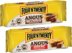 Coles Four'N Twenty Angus Beef Pies 700g offer