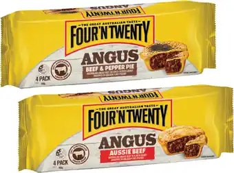 Coles Four'N Twenty Angus Beef Pies 700g offer
