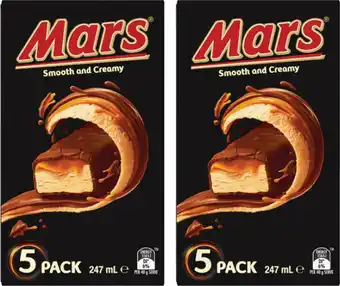 Coles Mars Smooth & Creamy Ice Bars 247mL offer