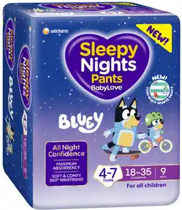 Coles BabyLove Sleepy Night Pants-12 Pack offer