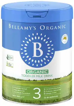 Coles Bellamy’s Organic Step 3 Toddler Milk Drink offer