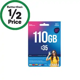 Woolworths Lebara $35 Starter Pack† offer