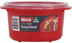 Coles Décor Microsafe Easy Heat Round Container offer