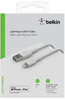 Coles Belkin USB A Lightning Cable White offer