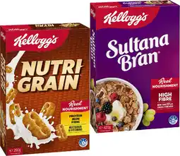 IGA Kellogg’s Cereal Nutri-Grain 290g, Sultana Bran 420g or Special K Original 300g offer