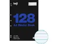 Officeworks Keji A4 55gsm 8mm Ruled Binder Book 128 Page offer
