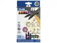 Officeworks Milan Bicolour Fibre Pens 10 Pack offer