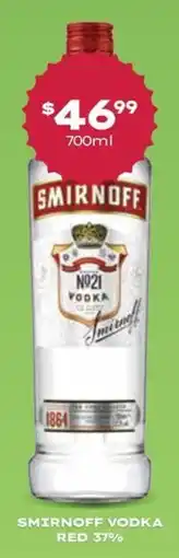Thirsty Camel Smirnoff Vodka Red offer