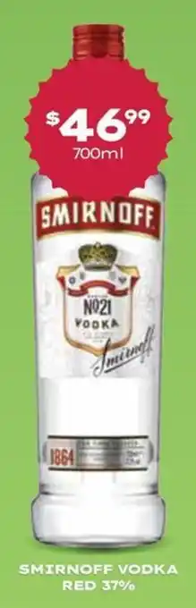 Smirnoff Vodka Red