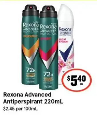 IGA Xpress Rexona Advanced Antiperspirant offer