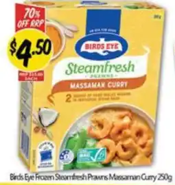 NQR Birds Eye Steamfresh Prawns Massaman Curry offer