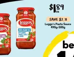 Drakes Leggo's Pasta Sauce offer