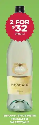 Thirsty Camel Brown Brothers Moscato Varietals offer