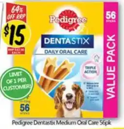 NQR Pedigree Dentastix Medium Oral Care offer