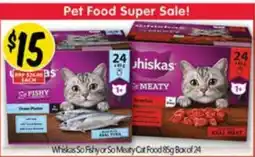 NQR Whiskas So Fishy or So Meaty Cat Food offer