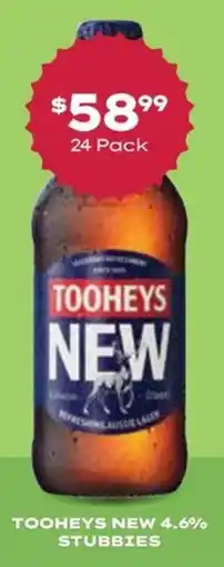 Thirsty Camel Tooheys New Stubbies offer