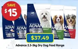 PetO Advance 2.5-3kg Dry Dog Food Range offer