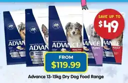 PetO Advance 13-15kg Dry Dog Food Range offer