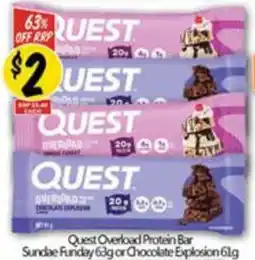 NQR Quest Overload Protein Bar offer