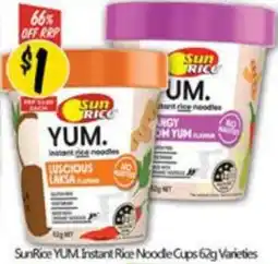 NQR SunRice YUM Instant Rice Noodle Cups offer