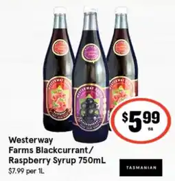IGA Xpress Westerway Farms Blackcurrant/Raspberry Syrup offer
