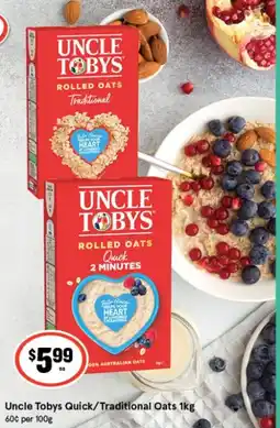 IGA Xpress Uncle Tobys Quick/Traditional Oats offer