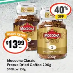 IGA Xpress Moccona Classic Freeze Dried Coffee offer