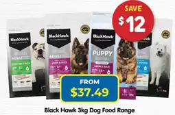 PetO Black Hawk 3kg Dog Food Range offer