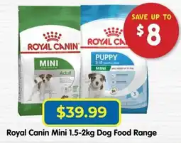 PetO Royal Canin Mini Dog Food Range offer