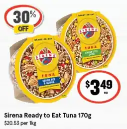 IGA Xpress Sirena Ready to Eat Tuna offer