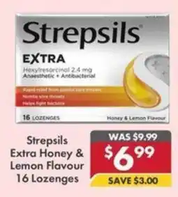 Pharmacy4Less Strepsils Extra Honey & Lemon Flavour offer